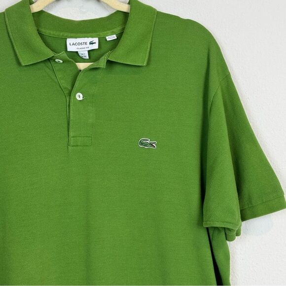Lacoste Green Tricot Classic Fit Polo Shirt XXL - Picture 2 of 7